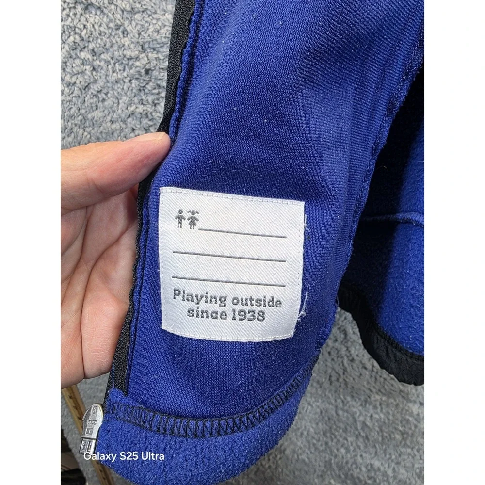 Columbia‎ Mock Turtleneck Zip-Front Fleece Jacket Royal Blue & Black Boy's 8